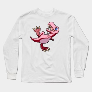 Cute Pink Dino Long Sleeve T-Shirt